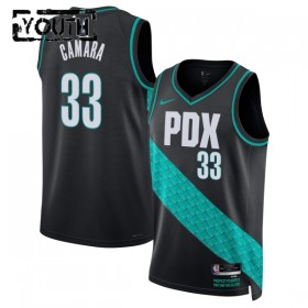Camiseta Niños Portland Trail Blazers Toumani Camara 2025-26 Nike City Edition Negro Swingman